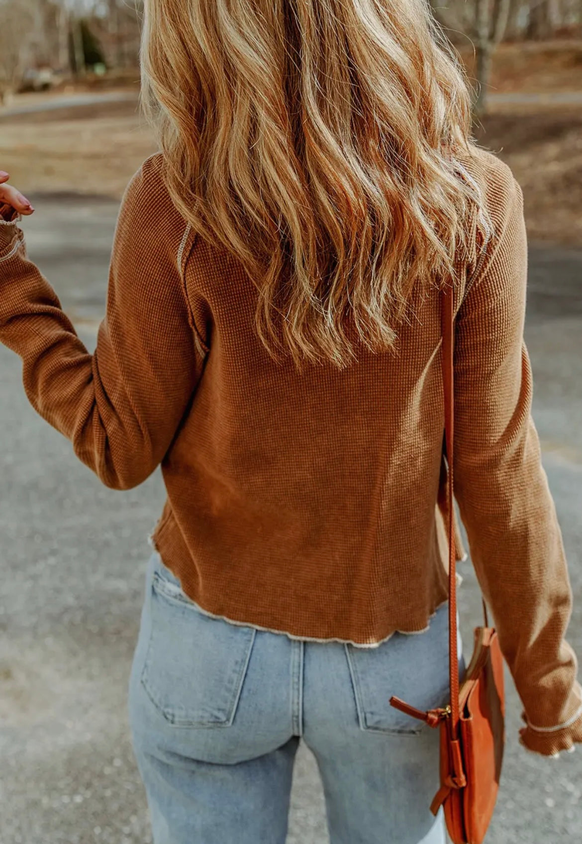 Tan Raw Hem Thermal