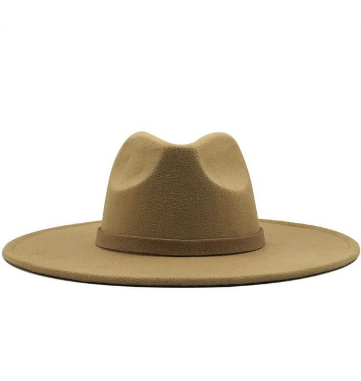 Tan Wide Brim Panama Hat